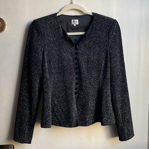 Armani sparkle button up with shoulder pads sz 4